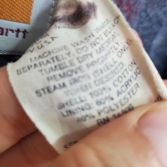 VTG Carhartt Detroit Jacket XL? USA J01 BRN Blanket Lined Duck Missing Hood READ - Picture 4 of 15